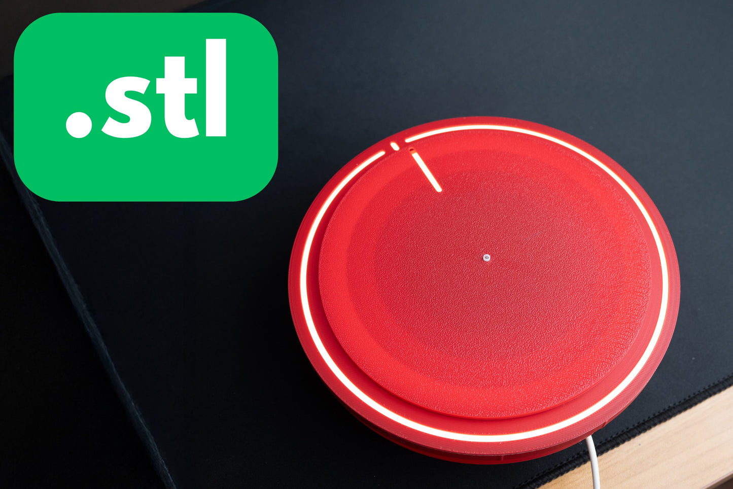 3d printed backlit clock STL product banner image