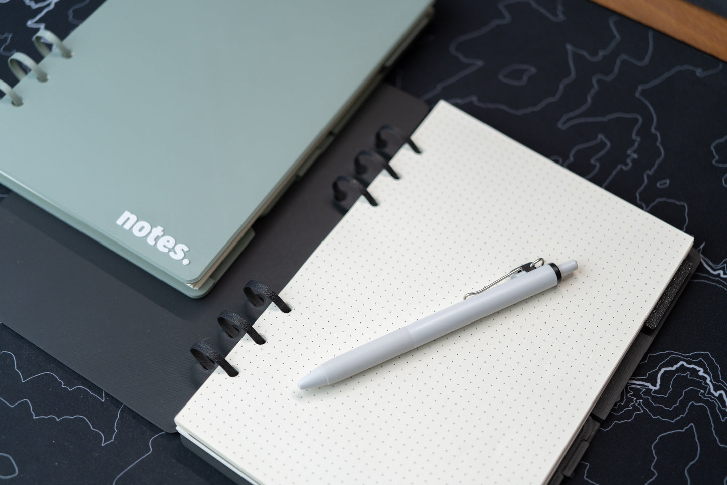 3d printed notebook with front cover open