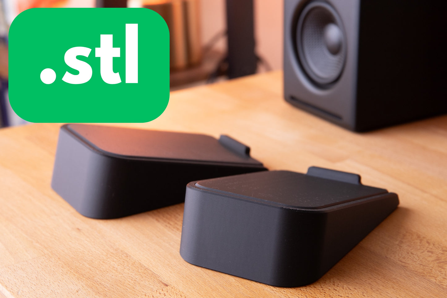 Speaker Stand with Hidden Drawer - Digital .STL Model