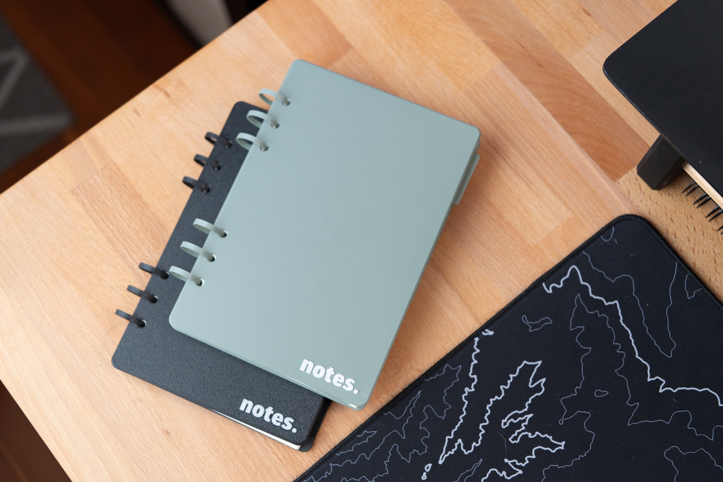 3d printed notebook sitting on desk