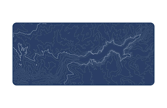 YOSEMITE PLUSH DESK MAT - GRANITE BLUE